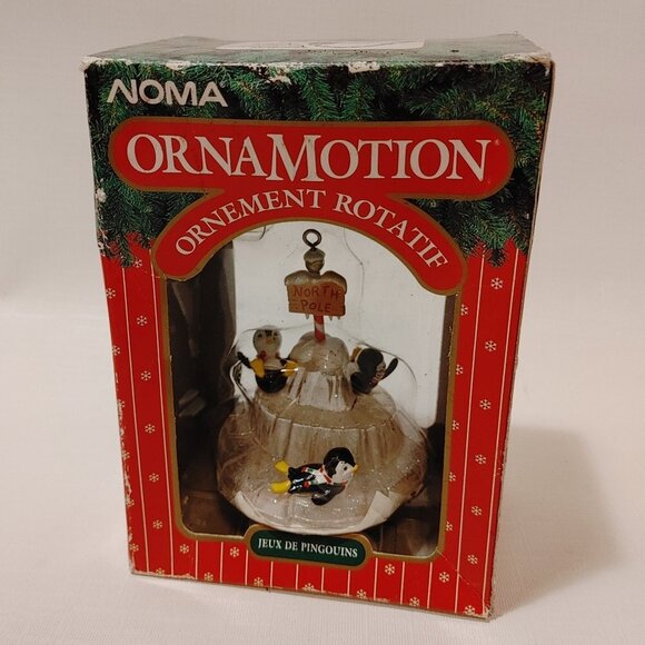 ADORABLE Noma Ornamotion Penguin Playmates Rotating Ornament - Picture 2 of 4